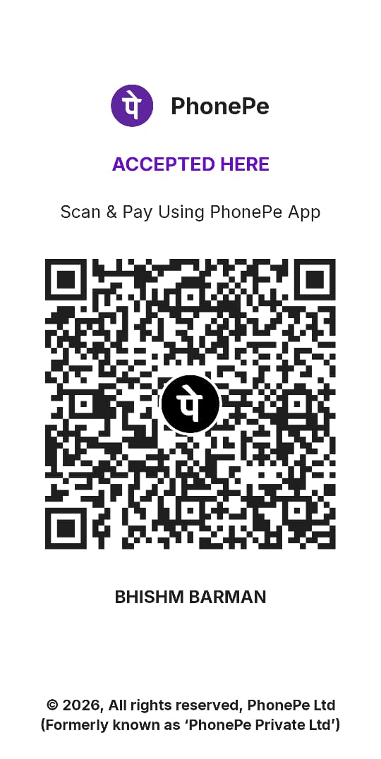 PhonePe QR code — Bhishm Barman